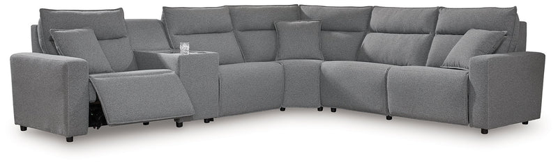 Modmax Reclining Sectional with Console - Watson's 87 Furniture (Middlefield,OH)