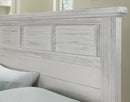 Vaughan-Bassett Sawmill Queen Louver Bed in Alabaster Two Tone - Watson's 87 Furniture (Middlefield,OH)