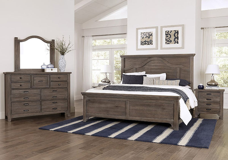 Vaughan-Bassett Bungalow King Mantel Panel Bed in Folkstone - Watson's 87 Furniture (Middlefield,OH)