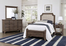 Vaughan-Bassett Bungalow Twin Upholstered Bed in Folkstone - Watson's 87 Furniture (Middlefield,OH)