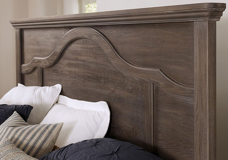 Vaughan-Bassett Bungalow King Mantel Panel Bed in Folkstone - Watson's 87 Furniture (Middlefield,OH)