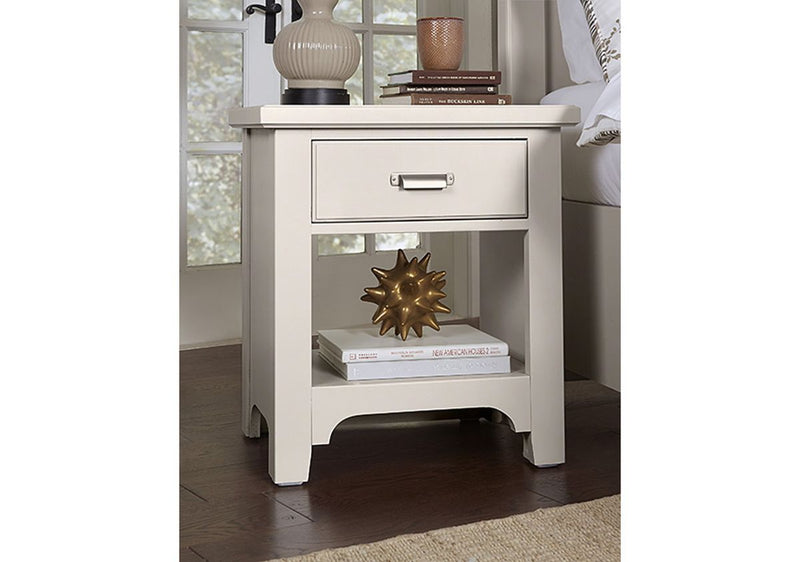 Vaughan-Bassett Bungalow 1 Drawer Nightstand in Lattice - Watson's 87 Furniture (Middlefield,OH)