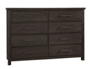 Vaughan Bassett Dovetail 8-Drawer Dresser in Java image