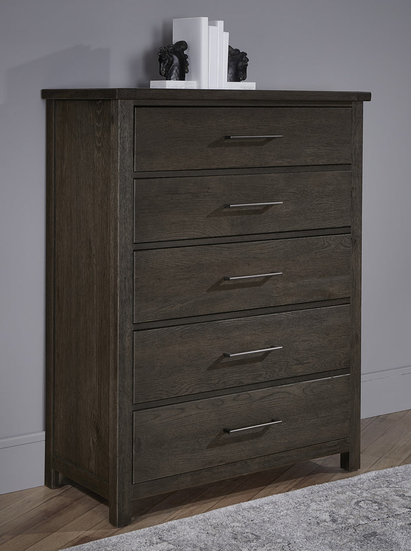 Vaughan Bassett Dovetail 5-Drawer Chest in Java - Watson's 87 Furniture (Middlefield,OH)