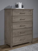 Vaughan Bassett Dovetail 5-Drawer Chest in Mystic Grey - Watson's 87 Furniture (Middlefield,OH)