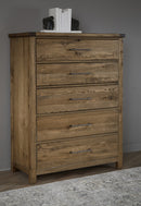 Vaughan Bassett Dovetail 5-Drawer Chest in Natural - Watson's 87 Furniture (Middlefield,OH)