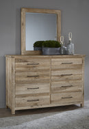 Vaughan Bassett Dovetail Landscape Mirror in Sun Bleached White - Watson's 87 Furniture (Middlefield,OH)