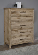 Vaughan Bassett Dovetail 5-Drawer Chest in Sun Bleached White - Watson's 87 Furniture (Middlefield,OH)
