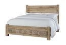 Vaughan Bassett Dovetail Queen Poster Bed with 6x6 Footboard in Sun Bleached White image