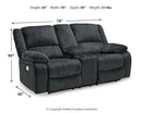 Draycoll Power Reclining Loveseat with Console - Watson's 87 Furniture (Middlefield,OH)