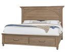 Vaughan Bassett Vista King Mansion Storage Bed in Natural Oak image