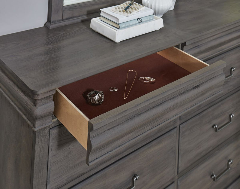 Vaughan Bassett Vista 5-Drawer Chest in Grey Oak - Watson's 87 Furniture (Middlefield,OH)