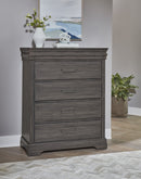 Vaughan Bassett Vista 5-Drawer Chest in Grey Oak - Watson's 87 Furniture (Middlefield,OH)