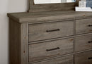 Vaughan Bassett Yellowstone 8 Drawer Dresser in Dapple Grey