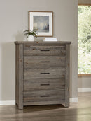 Vaughan Bassett Yellowstone 5 Drawer Chest in Dapple Grey - Watson's 87 Furniture (Middlefield,OH)