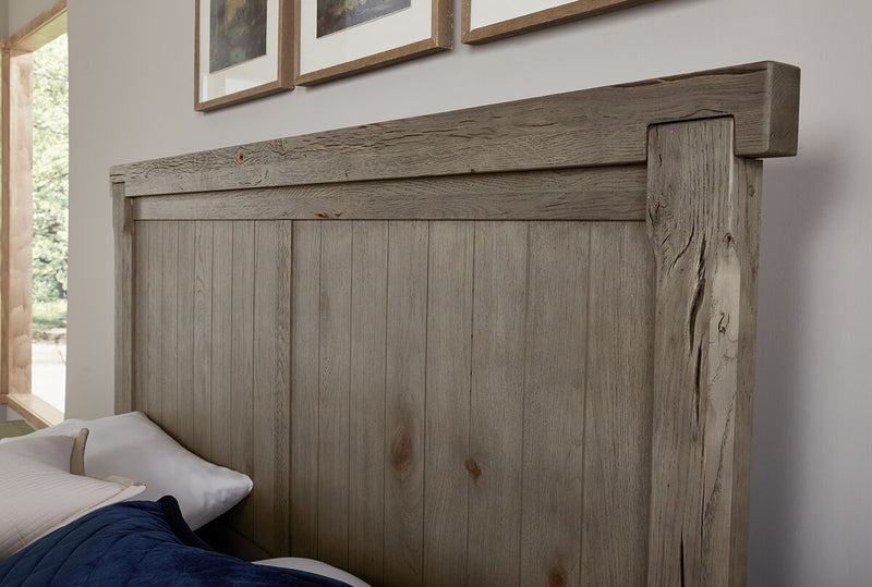 Vaughan Bassett Yellowstone California King American Dovetail Panel Bed in Dapple Grey - Watson's 87 Furniture (Middlefield,OH)