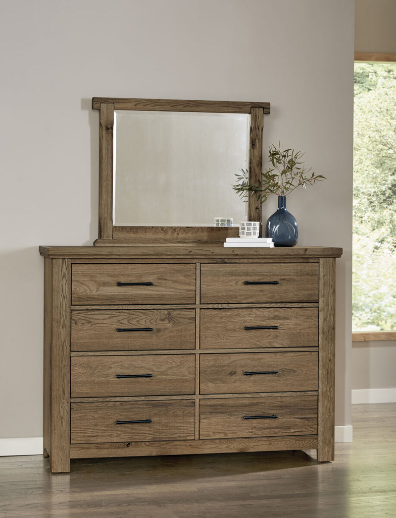 Vaughan Bassett Yellowstone American Dovetail Mirror in Chestnut Natural - Watson's 87 Furniture (Middlefield,OH)