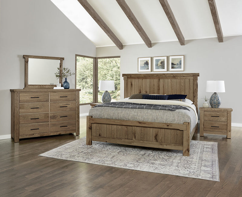 Vaughan Bassett Yellowstone California King American Dovetail Panel Bed in Chestnut Natural - Watson's 87 Furniture (Middlefield,OH)