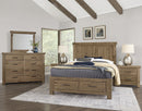 Vaughan Bassett Yellowstone Queen American Dovetail Panel Storage Bed in Chestnut Natural - Watson's 87 Furniture (Middlefield,OH)