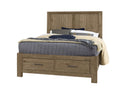 Vaughan Bassett Yellowstone King Panel Storage Bed in Chestnut Natural image