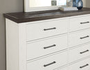 Vaughan Bassett Yellowstone 8 Drawer Dresser in White & Buckskin - Watson's 87 Furniture (Middlefield,OH)