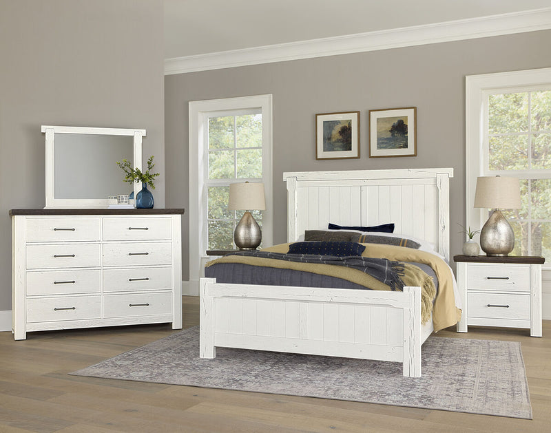 Vaughan Bassett Yellowstone American Dovetail Mirror in White & Buckskin - Watson's 87 Furniture (Middlefield,OH)
