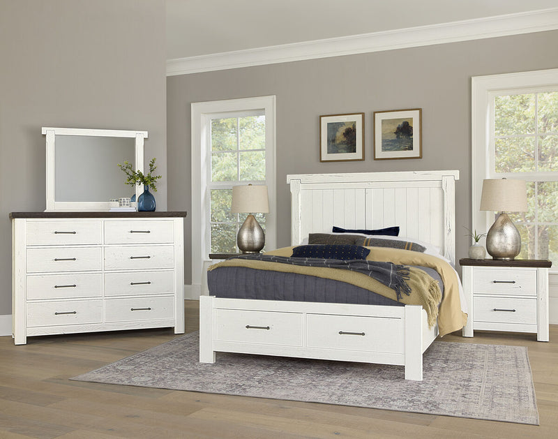 Vaughan Bassett Yellowstone American Dovetail Mirror in White & Buckskin - Watson's 87 Furniture (Middlefield,OH)