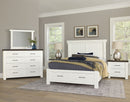 Vaughan Bassett Yellowstone Queen American Dovetail Panel Storage Bed in White & Buckskin
