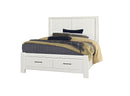 Vaughan Bassett Yellowstone Queen Panel Storage Bed in White & Buckskin image