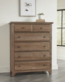 Vaughan Bassett Cool Farmhouse 5-Drawer Chest in Natural - Watson's 87 Furniture (Middlefield,OH)