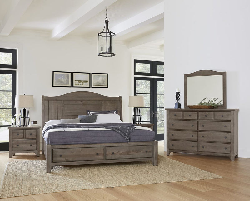 Vaughan Bassett Cool Farmhouse Nightstand in Grey - Watson's 87 Furniture (Middlefield,OH)