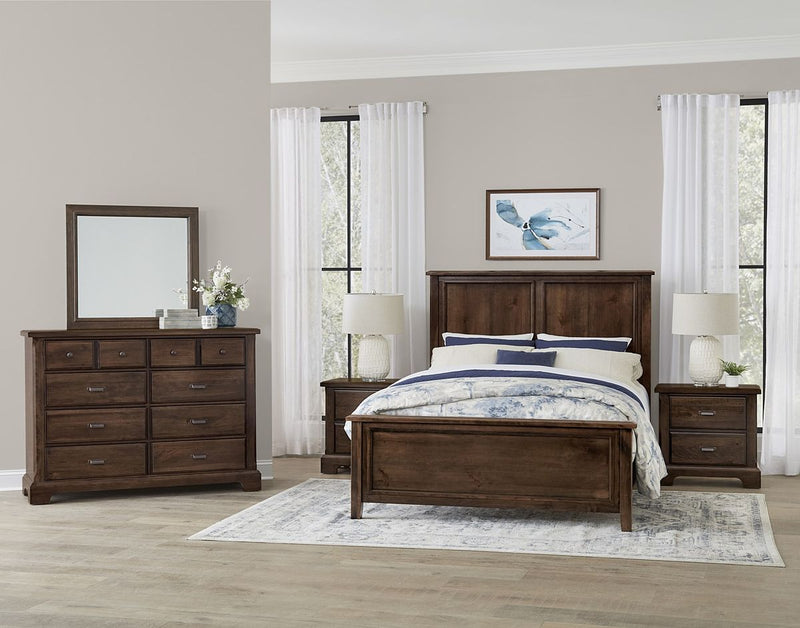 Vaughan Bassett Lancaster County King Panel Bed in Amish Walnut - Watson's 87 Furniture (Middlefield,OH)