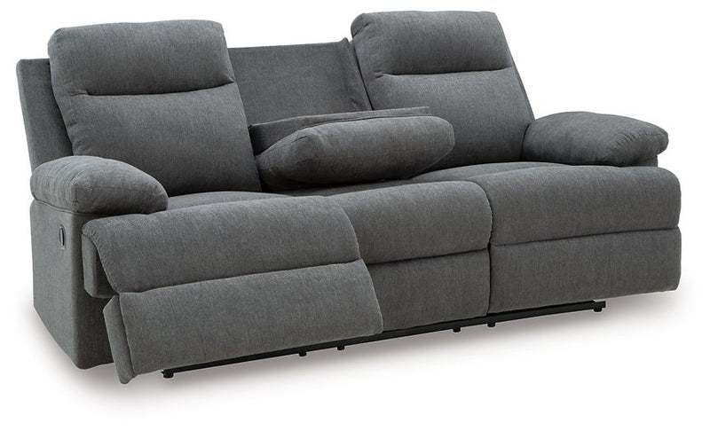Side-Swipe Reclining Sofa with Drop Down Table - Watson's 87 Furniture (Middlefield,OH)
