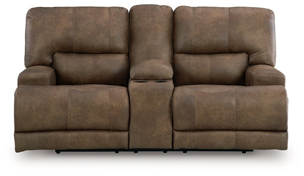Beckley Place Power Reclining Loveseat with Console - Watson's 87 Furniture (Middlefield,OH)