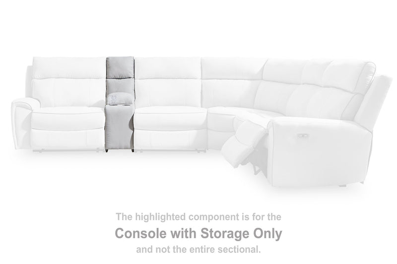 Social Pointe Reclining Sectional with Storage Console - Watson's 87 Furniture (Middlefield,OH)