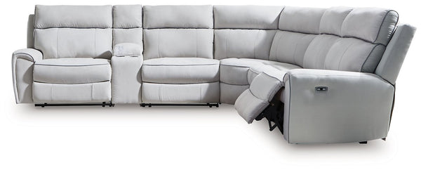 Social Pointe Reclining Sectional with Storage Console - Watson's 87 Furniture (Middlefield,OH)
