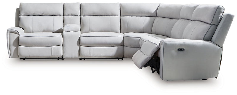 Social Pointe Reclining Sectional with Storage Console - Watson's 87 Furniture (Middlefield,OH)