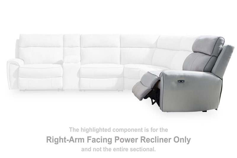 Social Pointe Reclining Sectional with Storage Console - Watson's 87 Furniture (Middlefield,OH)