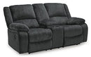 Draycoll Reclining Loveseat with Console - Watson's 87 Furniture (Middlefield,OH)