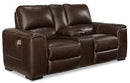 Alessandro Power Reclining Loveseat with Console - Watson's 87 Furniture (Middlefield,OH)
