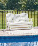 Hyland wave Outdoor Glider Loveseat - Watson's 87 Furniture (Middlefield,OH)