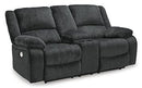 Draycoll Power Reclining Loveseat with Console - Watson's 87 Furniture (Middlefield,OH)
