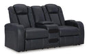 Fyne-Dyme Power Reclining Loveseat with Console - Watson's 87 Furniture (Middlefield,OH)