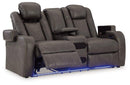 Fyne-Dyme Power Reclining Loveseat with Console - Watson's 87 Furniture (Middlefield,OH)