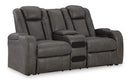 Fyne-Dyme Power Reclining Loveseat with Console - Watson's 87 Furniture (Middlefield,OH)