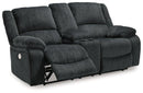 Draycoll Power Reclining Loveseat with Console - Watson's 87 Furniture (Middlefield,OH)