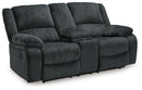 Draycoll Reclining Loveseat with Console - Watson's 87 Furniture (Middlefield,OH)