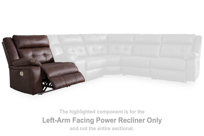 Punch Up Power Reclining Sectional Loveseat with Console - Watson's 87 Furniture (Middlefield,OH)