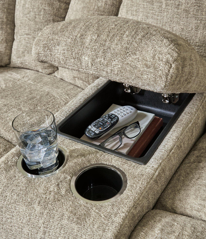 Hindmarsh Power Reclining Loveseat with Console - Watson's 87 Furniture (Middlefield,OH)