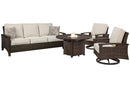 Paradise Trail Outdoor Sofa, Lounge Chairs and Fire Pit Table - Watson's 87 Furniture (Middlefield,OH)